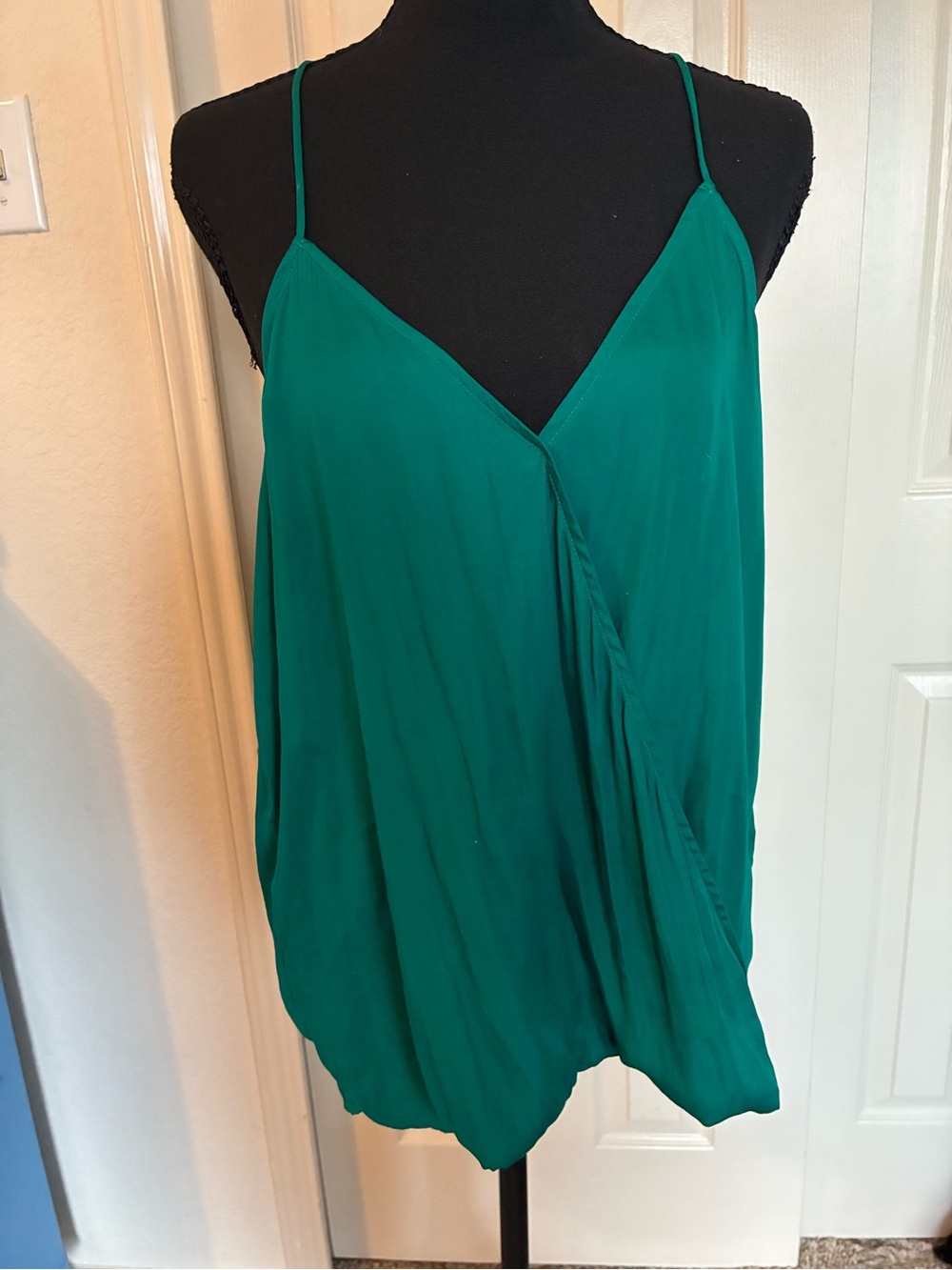 Banana Republic Teal V-Neck Spaghetti Strap Camisole
